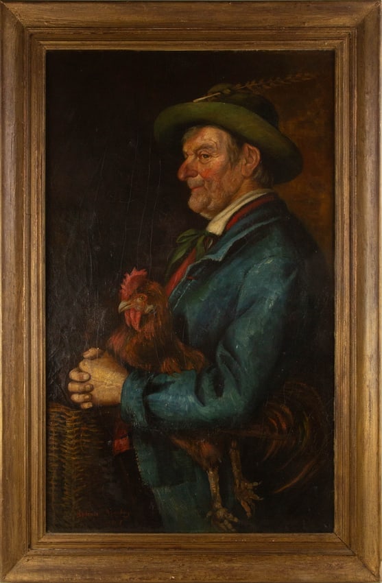 B Howie Mackay Portrait Oil On Canvas: Medium: Oil On Canvas Style: Portrait Painting Size: 40 x 24 inches Frame Size: 47 x 31 inches Condition: Signature: Hand-signed Artist: B Howie Mackay CO2603095 Bidders need to know All the