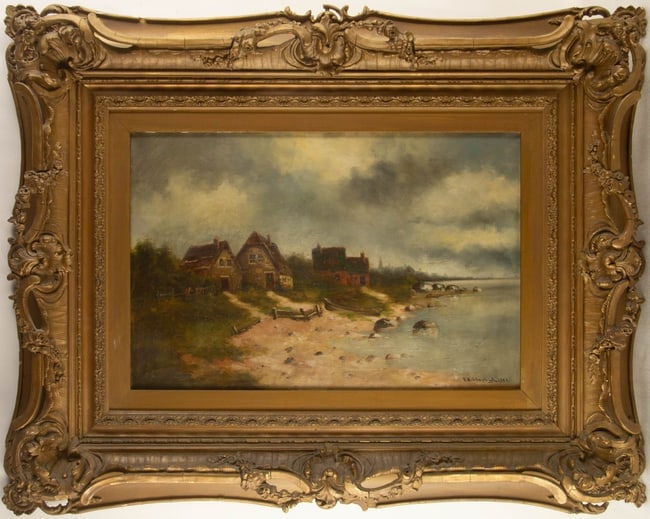 Frank Henry Shapleigh ( 1842 - 1906 ) Landscape Oil On Canvas: Medium: Oil On Canvas Style: Landscape Painting Size: 16 x 24 inches Frame Size: 30 x 39 inches Condition:This artwork is in great condition for its age. Signature: Hand-signed Artist: Frank Henry Sha