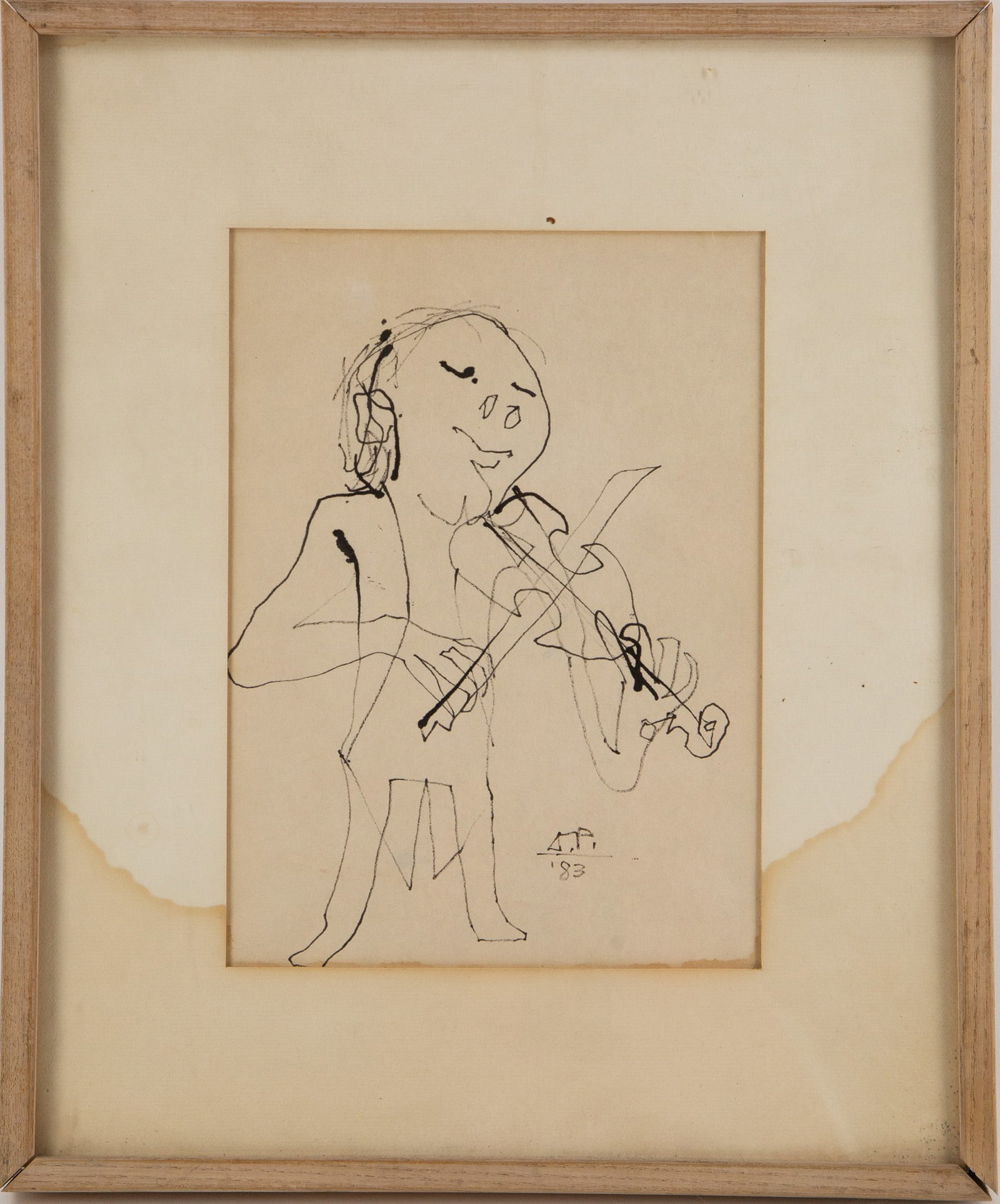 Abstract figure drawn with a fountain pen: Framing Options: We offer in house framing if you would like your artwork to be framed. Please contact us after the sale for a quote. We have experienced framers who would love to frame your artwork t