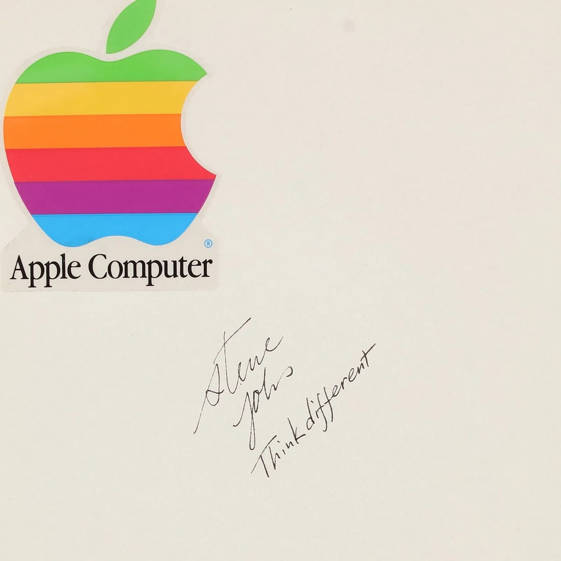 STEVE JOBS - Signed Apple Computer Presentation Card - 2