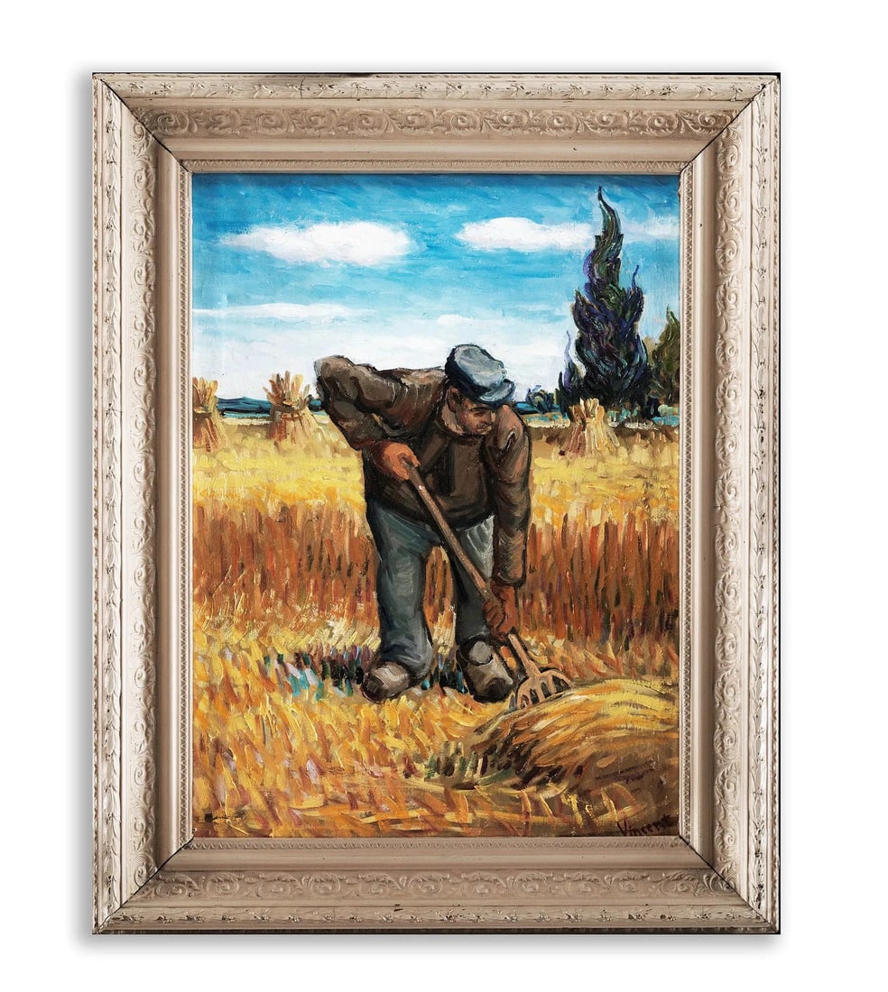 Vincent van Gogh (1853-1890), Attributed to, Oil on Canvas: VINCENT VAN GOGH (1853-1890), ATTRIBUTED TO, OIL ON CANVAS Dimensions: Image size: 51.5 x 35.5 cm. All measured values are approximate.Outer frame size: 60.5 x 47.5 cm. All measured values are approxi