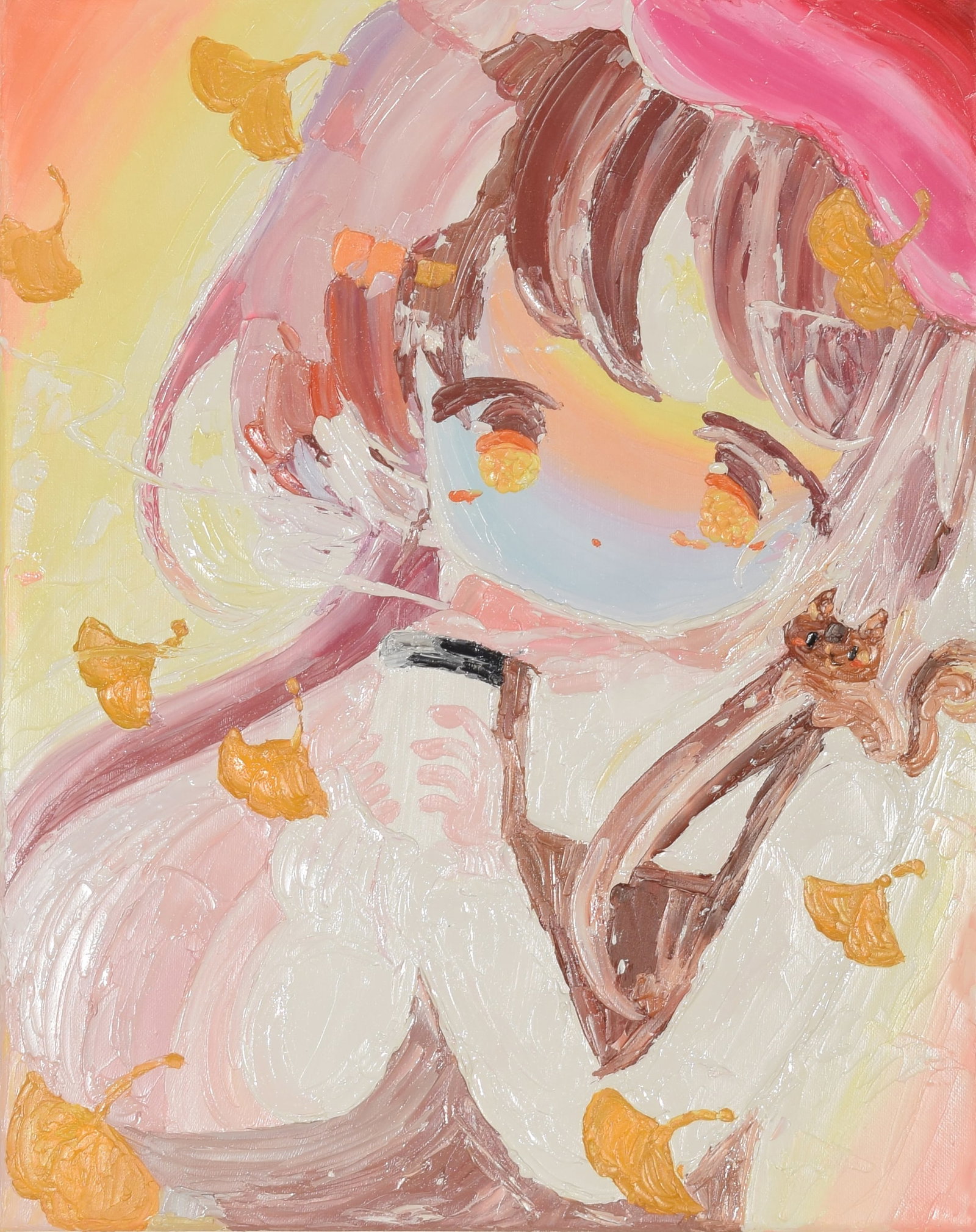Nozomi Oda (1987-), Attributed to, Oil on Canvas: NOZOMI ODA (1987-), ATTRIBUTED TO, OIL ON CANVAS Dimensions: Image size: 50 x 39 cm. All measured values are approximate. Provenance and Authenticity: This painting is presented in the manner and styl