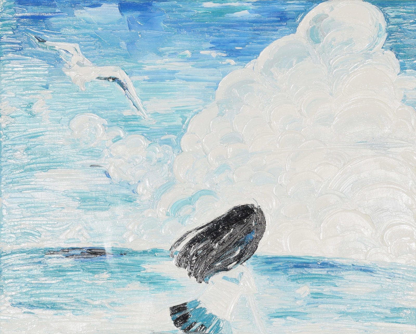 Nozomi Oda (1987-), Attributed to, Oil on Canvas: NOZOMI ODA (1987-), ATTRIBUTED TO, OIL ON CANVAS Dimensions: Image size: 49 x 40 cm. All measured values are approximate. Provenance and Authenticity: This painting is presented in the manner and styl