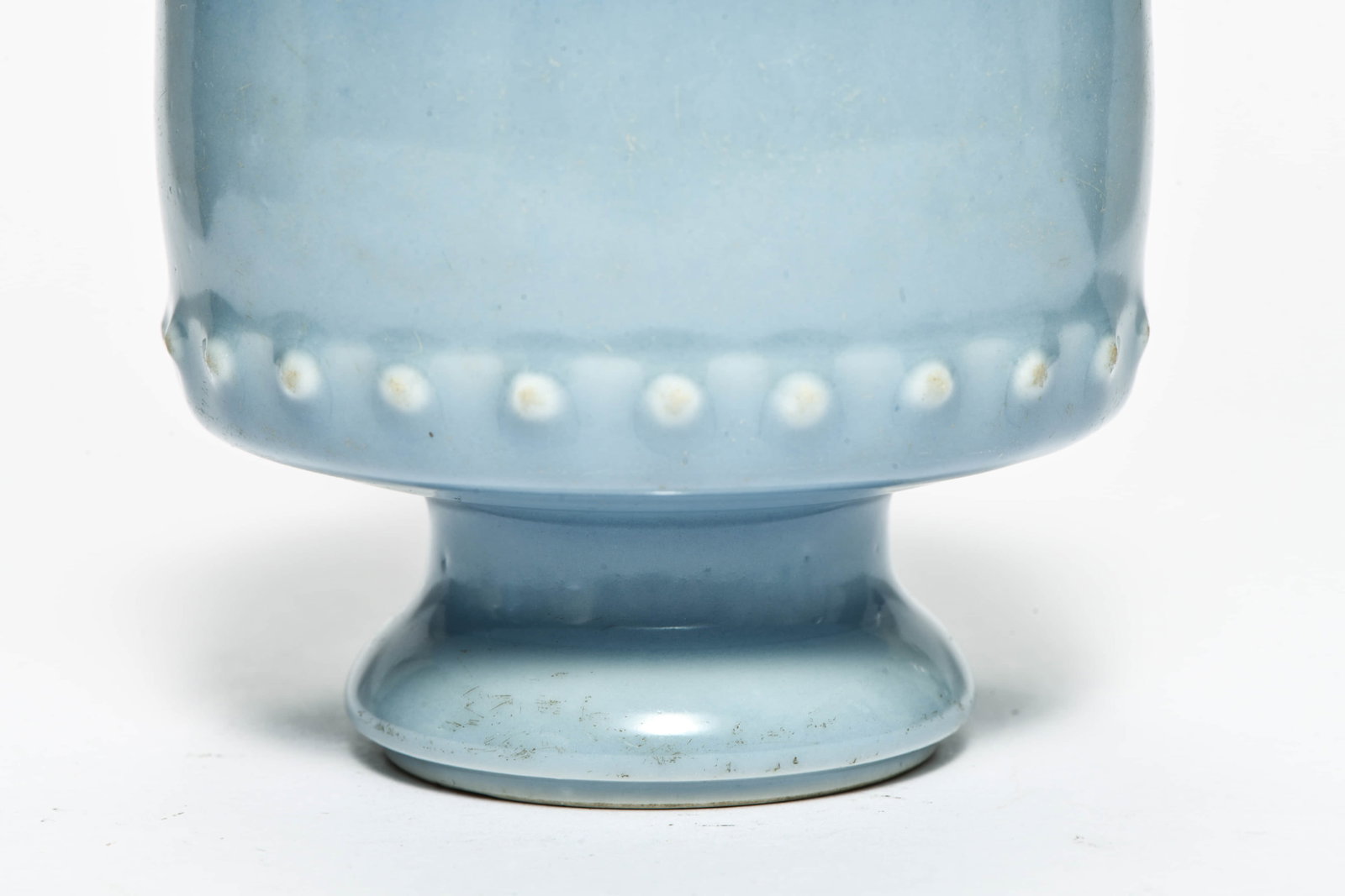 A sky-blue glazed vase - 4
