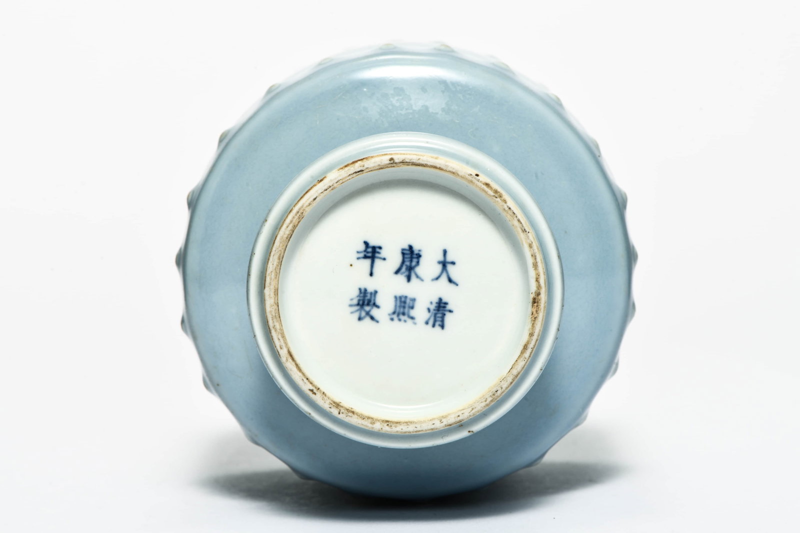 A sky-blue glazed vase - 6