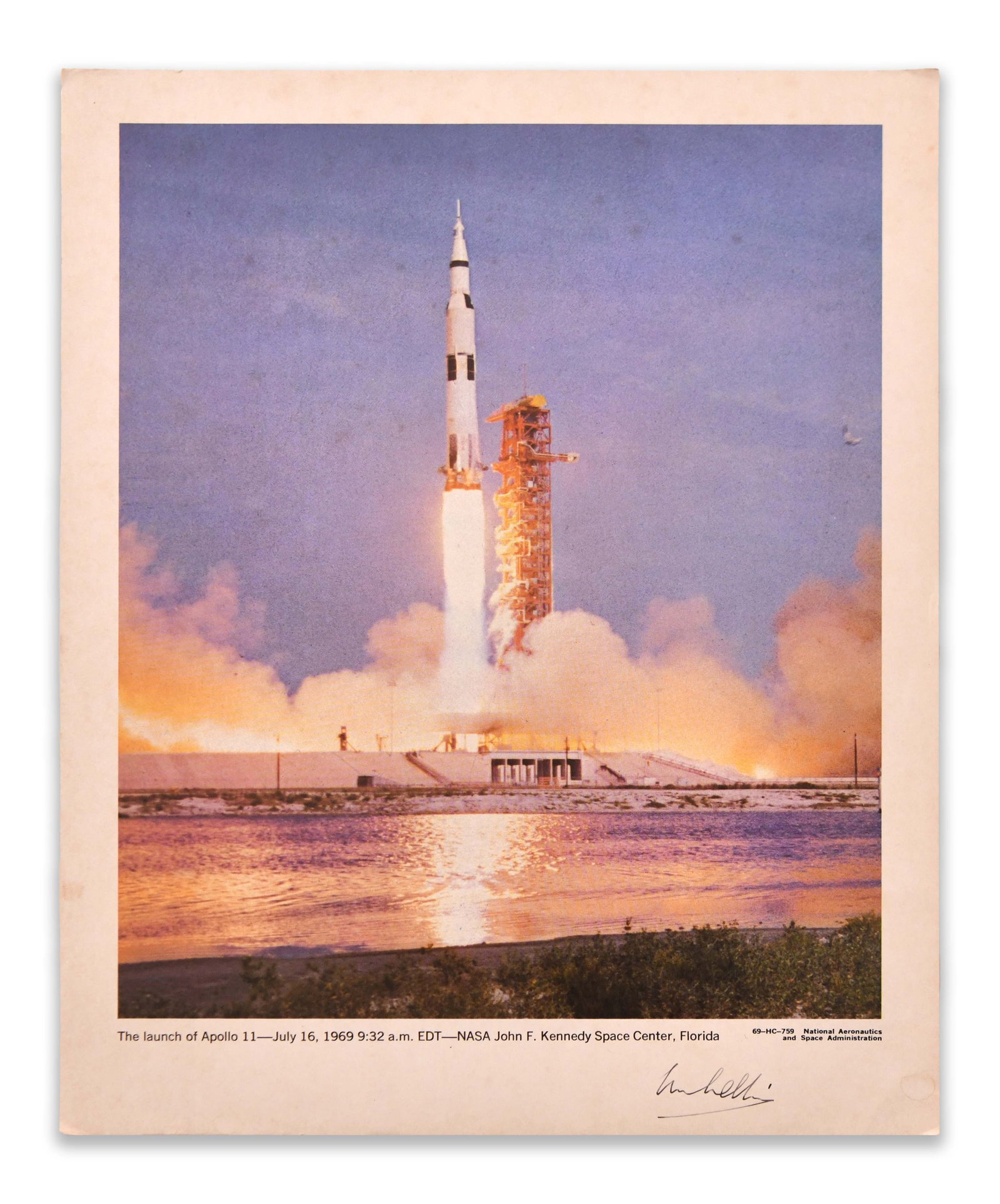 MICHAEL COLLINS (1930-2021) - NASA Apollo 11 Launch Photograph (NASA Official Photograph, 69-HC-759) (1 of 1)
