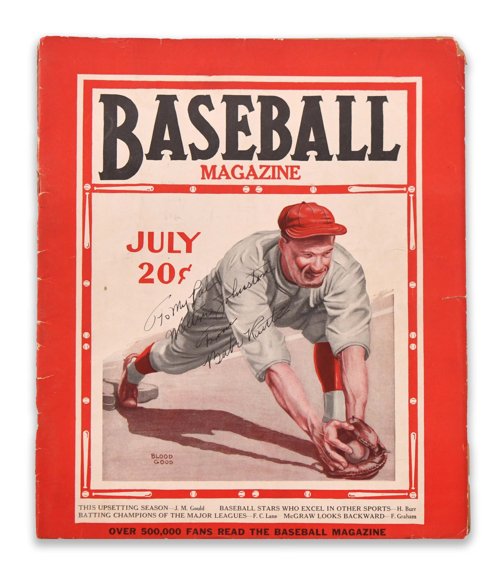 BABE RUTH - Signed Baseball Magazine (July Issue) (1 of 2)