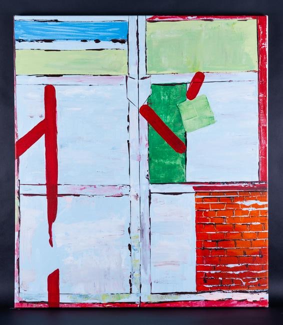 Contemporary Abstract Original Oil Painting "Wall": Medium: Oil on canvas Size: 23.5" x 27" Frame Size: Framing Option Available! Please Message Us For Details! Age: 2000s Condition: Good, no damage seen Artist: Unknown Unique style with simplified Mod