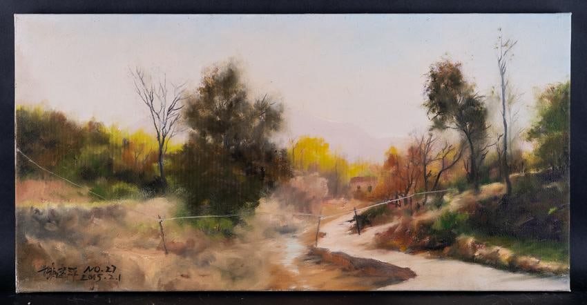 Fine Art Original Oil Painting By Artist Jianping Chen: Medium: Oil on canvas Size: 23.5" x 12" Frame Size: Framing Option Available! Please Message Us For Details! Age: 2000s Condition: Good, no damage seen Artist: Jianping Jian Great for collection or ho