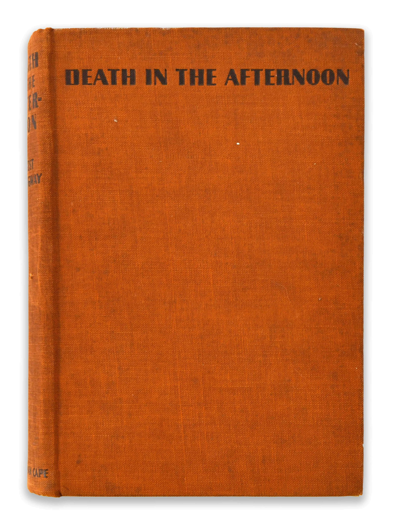 ERNEST HEMINGWAY - SIGNED DEATH IN THE AFTERNOON (JONATHAN CAPE, LONDON EDITION) (1 of 5)
