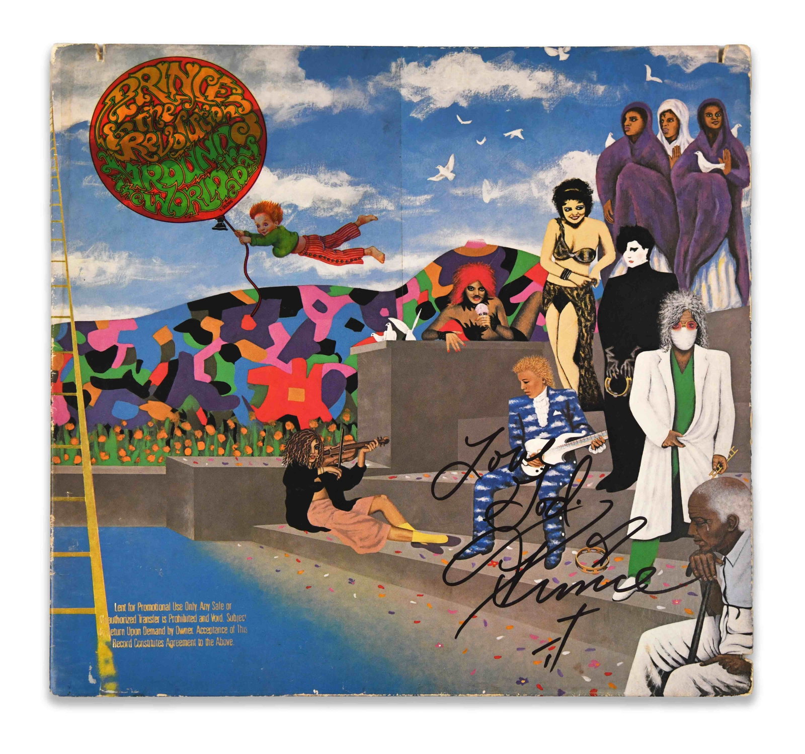 PRINCE - Signed Around the World in a Day (Paisley Park / Warner Bros., 1985) LP Display: PRINCE - SIGNED AROUND THE WORLD IN A DAY (PAISLEY PARK / WARNER BROS., 1985) LP DISPLAY Dimensions: Vinyl records Size 12 1/4 x 12 1/6 in Provenance and Authenticity: The sleeve is signed by Prince