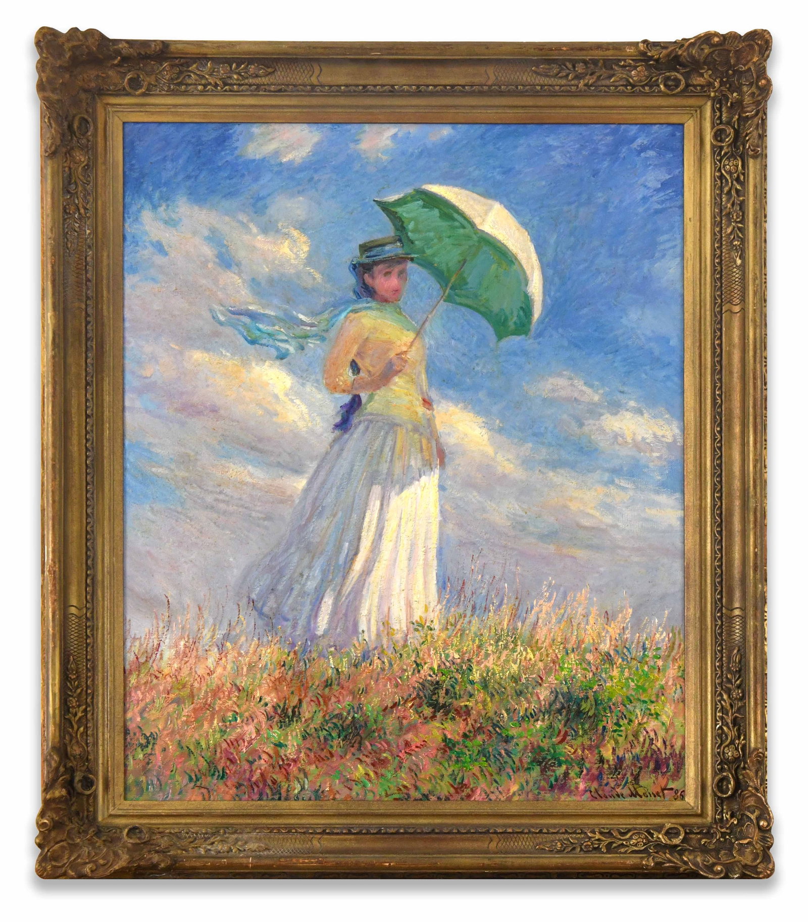 Claude Monet (1840-1926), Attributed to, Oil on Canvas: CLAUDE MONET (1840-1926), ATTRIBUTED TO, OIL ON CANVAS Dimensions: Image size: 90.7 x 73 cm. All measured values are appro x imate. Outer frame size: 109.8 x 91.2 cm. All measured values are appro x i