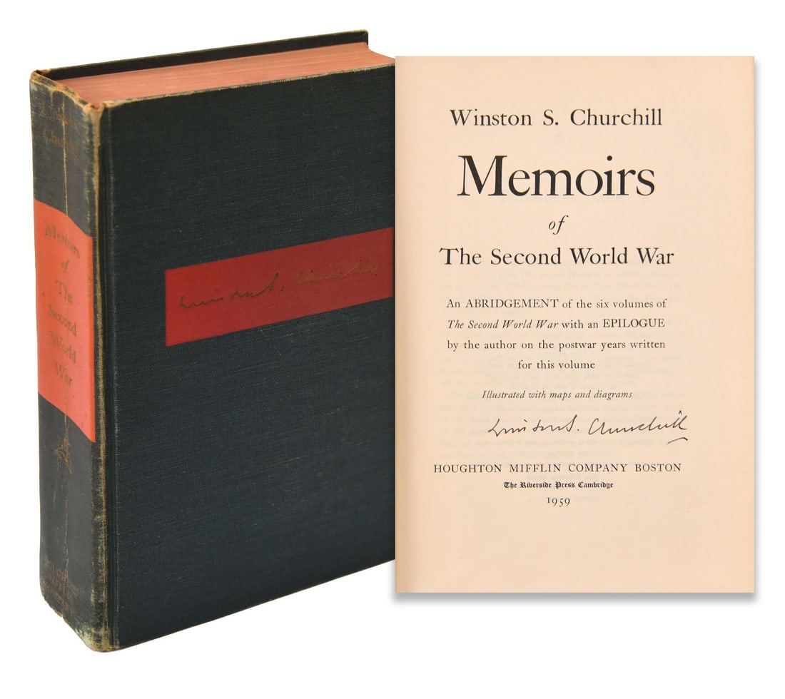 Winston S. Churchill (1874-1965), Signed Memoirs of the Second World War (1 of 4)