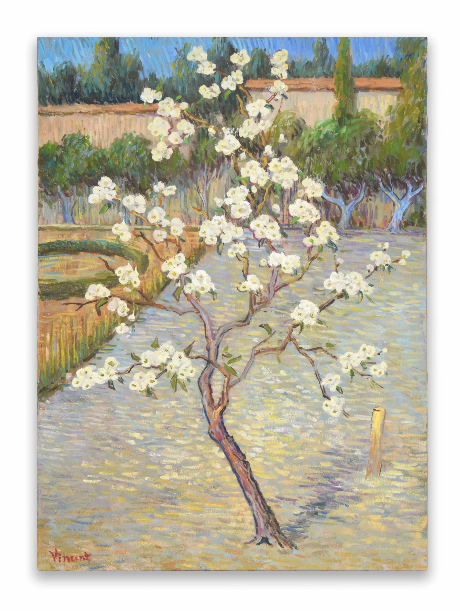 Vincent van Gogh (1853-1890), Attributed to, Oil on Canvas: VINCENT VAN GOGH (1853-1890), ATTRIBUTED TO, OIL ON CANVAS Dimensions: Image size: 70.3 x 40.6 cm. All measured values are appro x imate. Provenance and Authenticity: This painting is presented in the