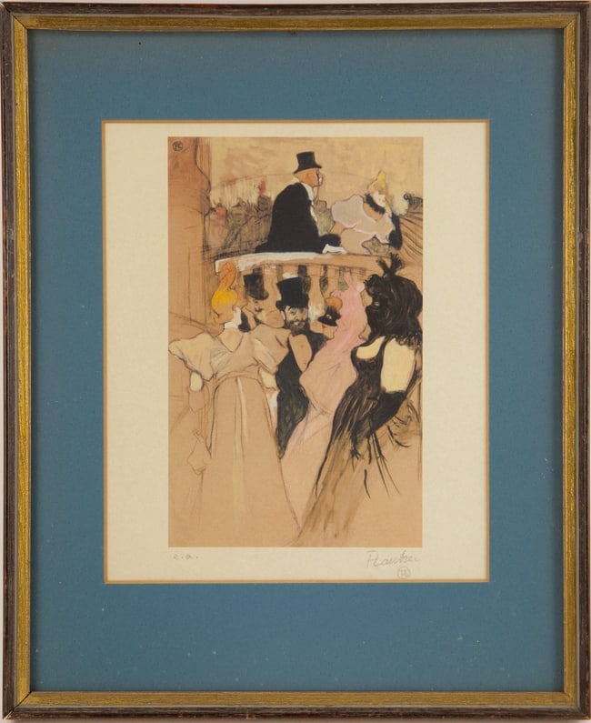 Henri Toulouse-Lautrec (Fr,1864-1901),Pencil signed lithographic on fine art Arches paper of French: Painting Size: 8,2 x 5 Fram Size: 14 x 11.5 Framing Options: We offer in house framing if you would like your artwork to be framed. Please contact us after the sale for a quote. We have experienced fr