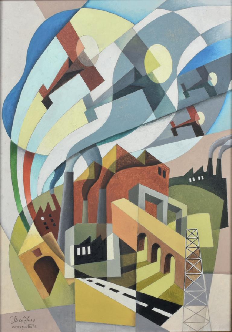 Italo Ferro AEROPITTURA olio su tavola, cm 43x29 (1 of 2)