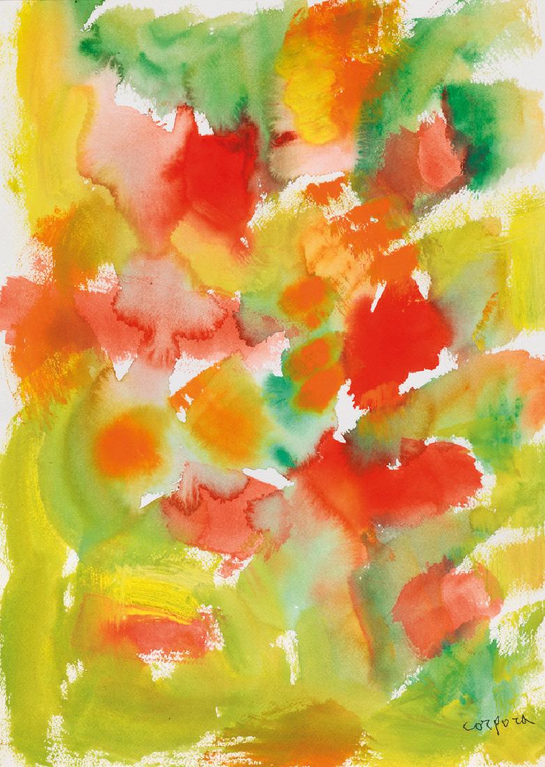 Antonio Corpora CARNEVALE acquarello su carta, cm 51x36: Antonio Corpora CARNEVALE acquarello su carta, cm 51x36 firmato sul retro: firmato, titolato e datato eseguito nel 1999 L'opera Ã¨ accompagnata da autentica dell'Archivio Antonio Corpora su fotograf