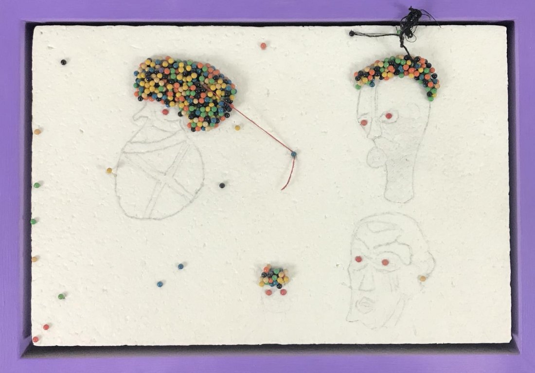 Pascale Marthine Tayou UNTITLED tecnica mista e: Pascale Marthine TayouUNTITLEDtecnica mista e applicazioni polimateriche su polistirolo, cm 20x30sul retro: firma e dataeseguito nel 2008