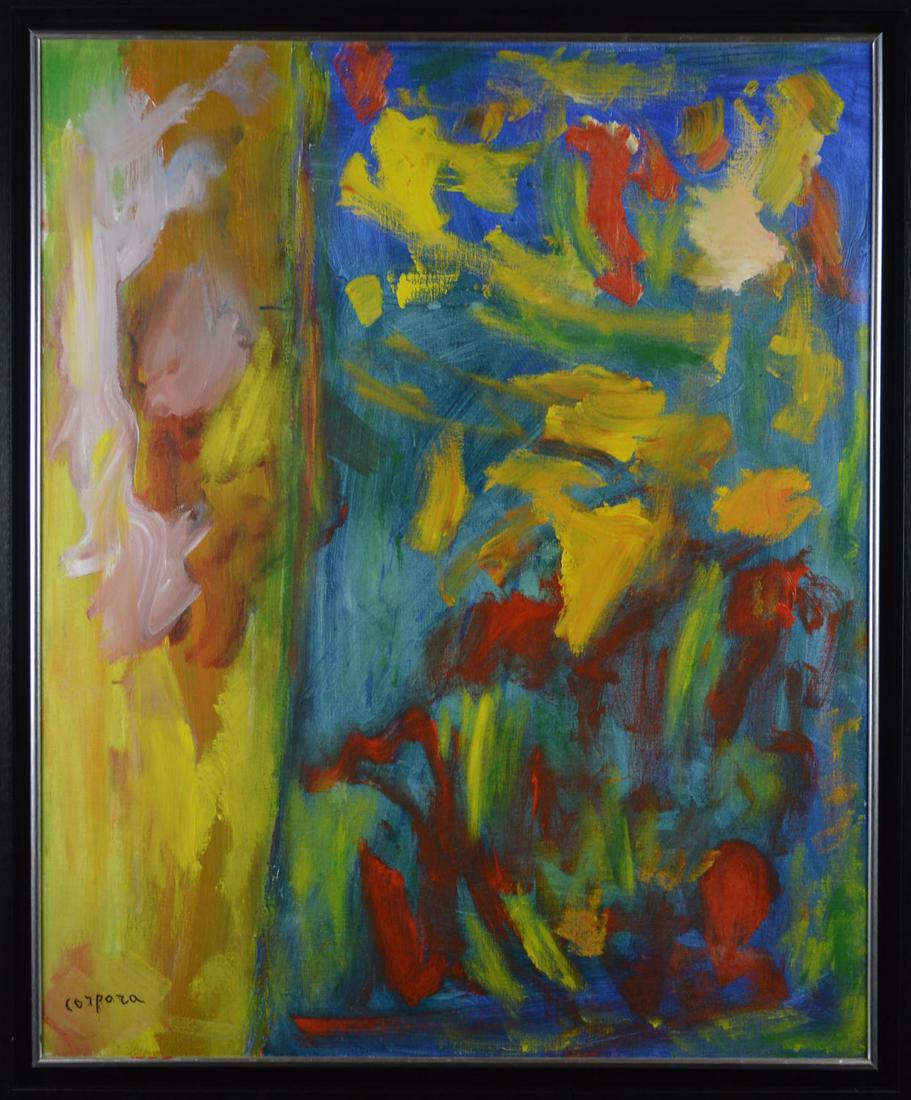 Antonio Corpora LA PORTA DEL PROFETA acrilico su tela,: Antonio CorporaLA PORTA DEL PROFETAacrilico su tela, cm 100x81firmasul retro: firma, titolo e dataeseguito nel 1998L'opera Ã¨ accompagnata da autentica dell'Archivio Antonio Corpora su fotografiaBib