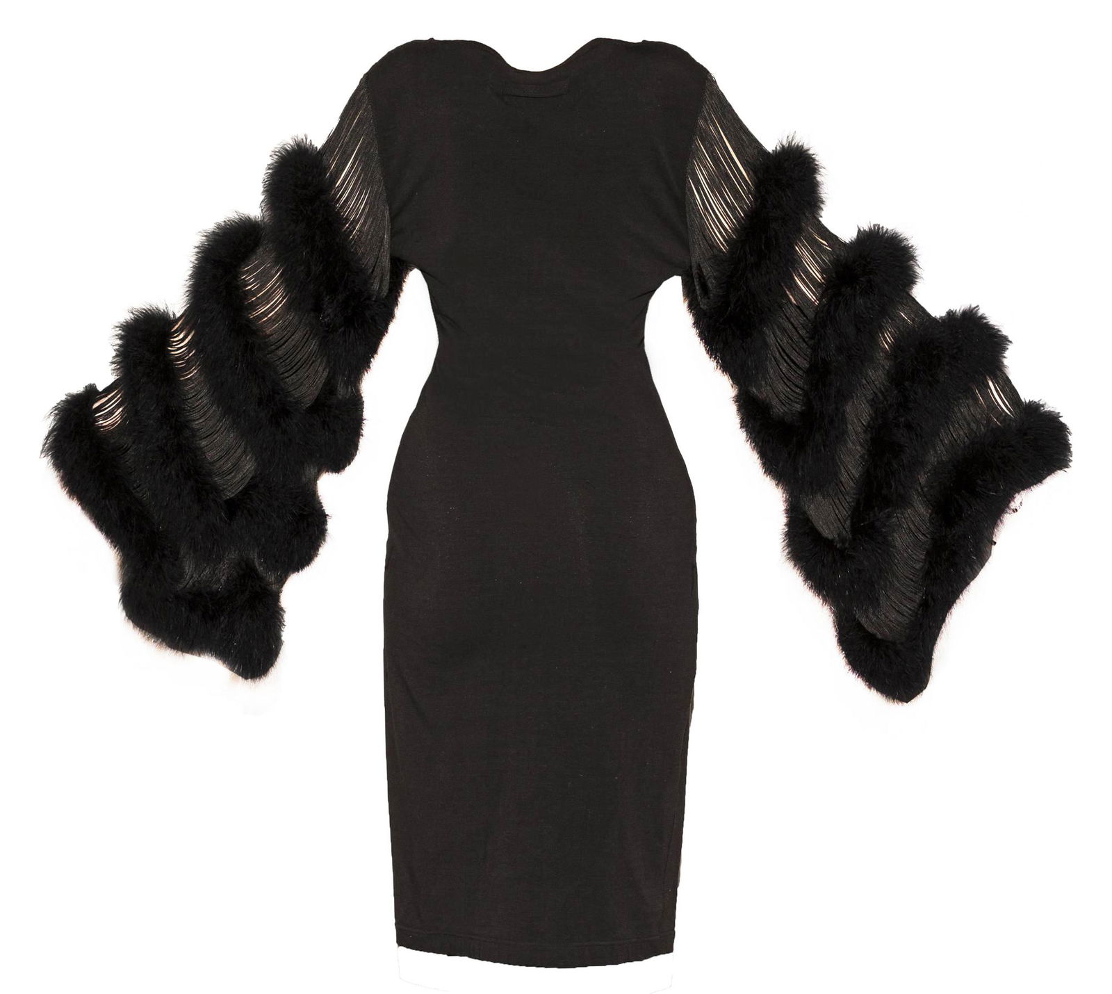 Jean Paul Gaultier FEATHERS DRESS Description: Stretch cott (1 of 4)