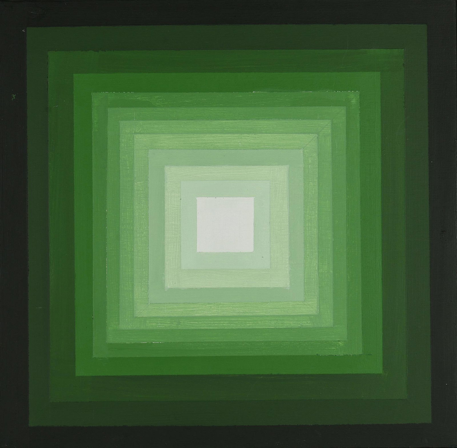 Horacio Garcia Rossi (1920 - 2012) COMPOSITION VERTE, 1978: Horacio Garcia Rossi(1920 - 2012)COMPOSITION VERTE, 1978acrilico su tavola, cm 26x26sul retro: firma, titolo, data, timbro della Galleria Sincron, Brescia e timbro della Galleria della Molinella, Faen