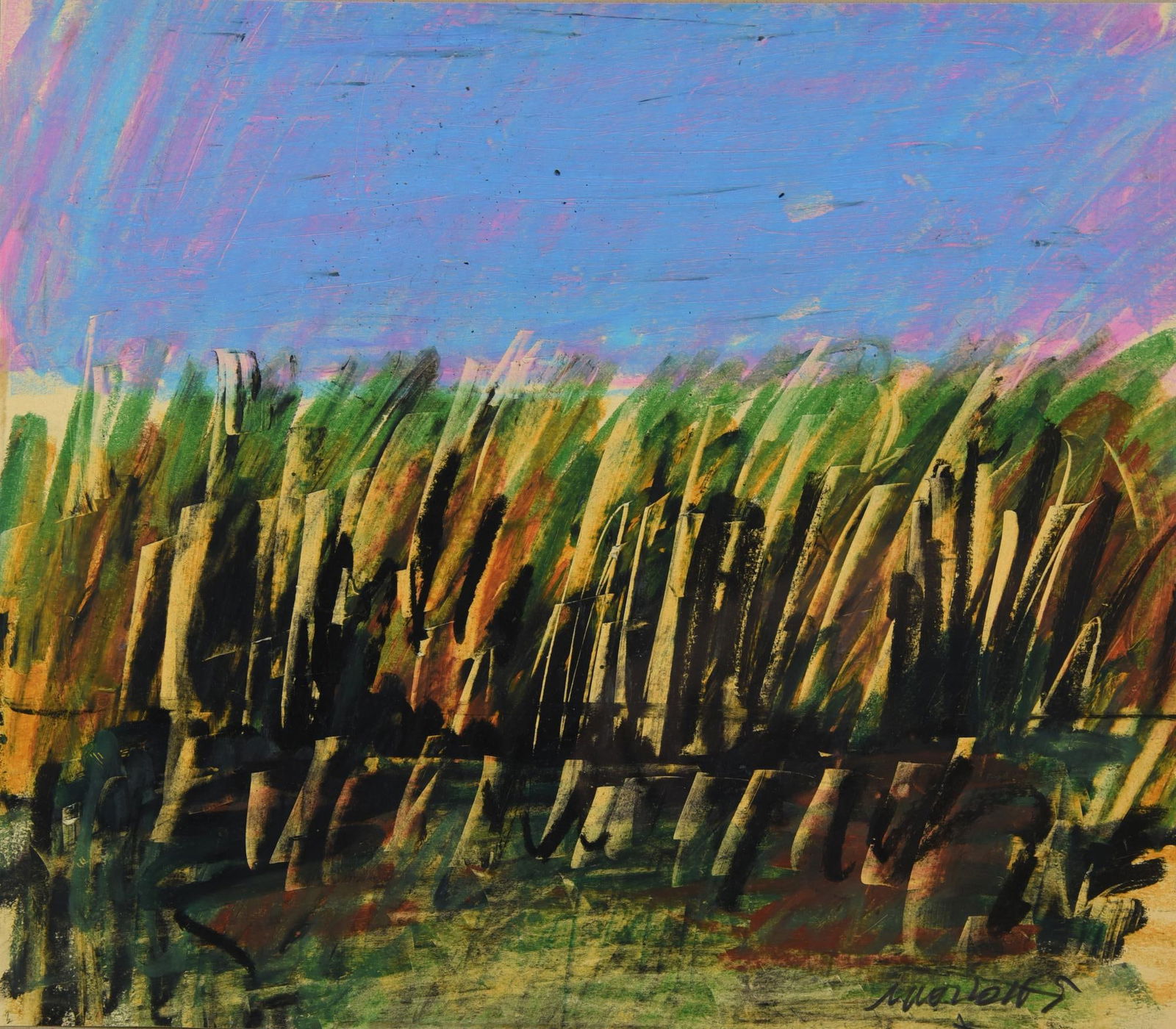 Ennio Morlotti (1910 - 1992) CANNETO, 1992: Ennio Morlotti(1910 - 1992)CANNETO, 1992pastello su carta, cm 28,5x32,8firmaL'opera e' accompagnata da certificato di autenticita' dell'Archivio delle Opere di Ennio Morlotti su fotografiaProvenienzaR