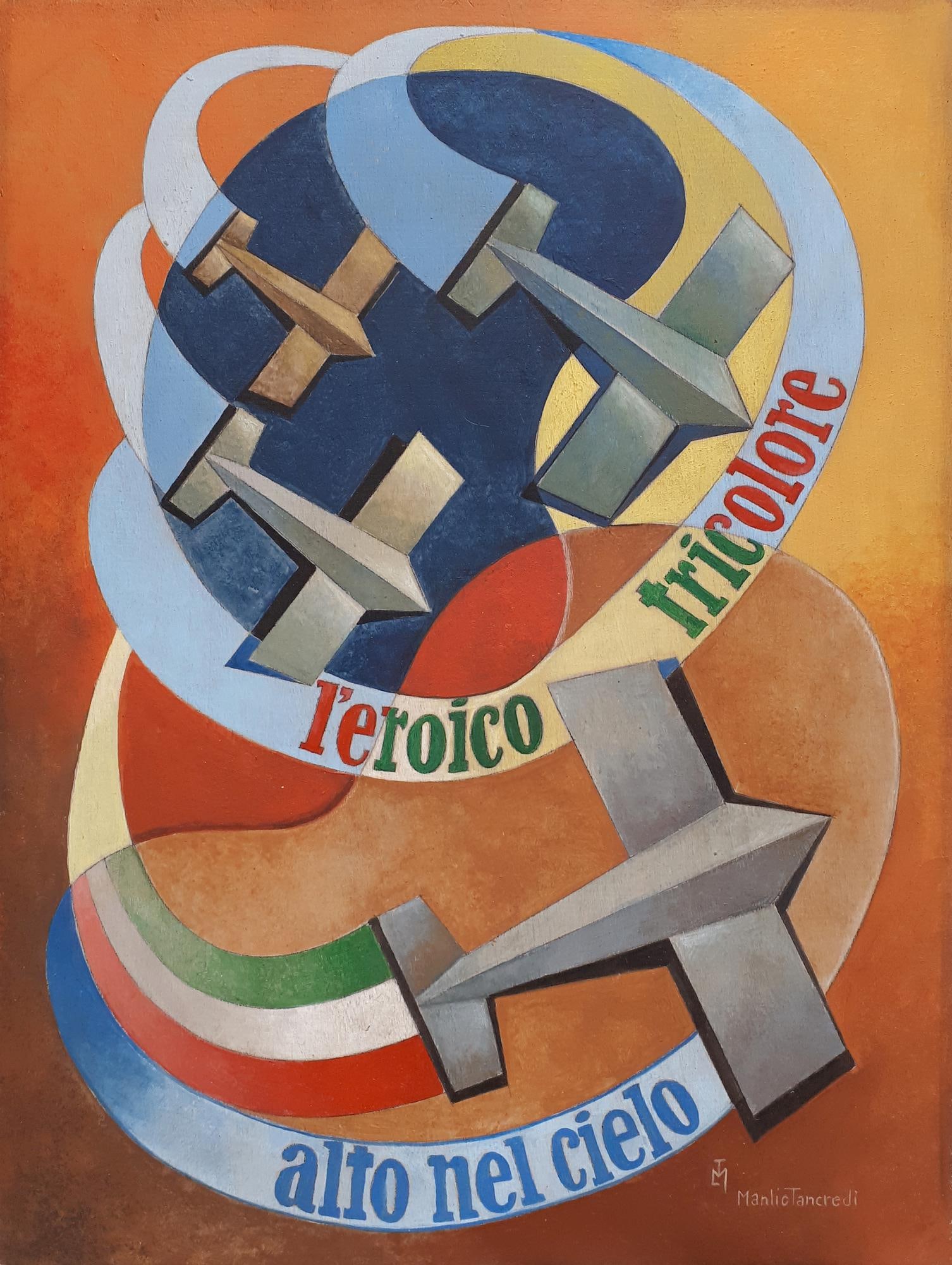 Manlio Tancredi AEROPITTURA - ALTO NEL CIELO L'EROICO TRICOLORE (1 of 4)