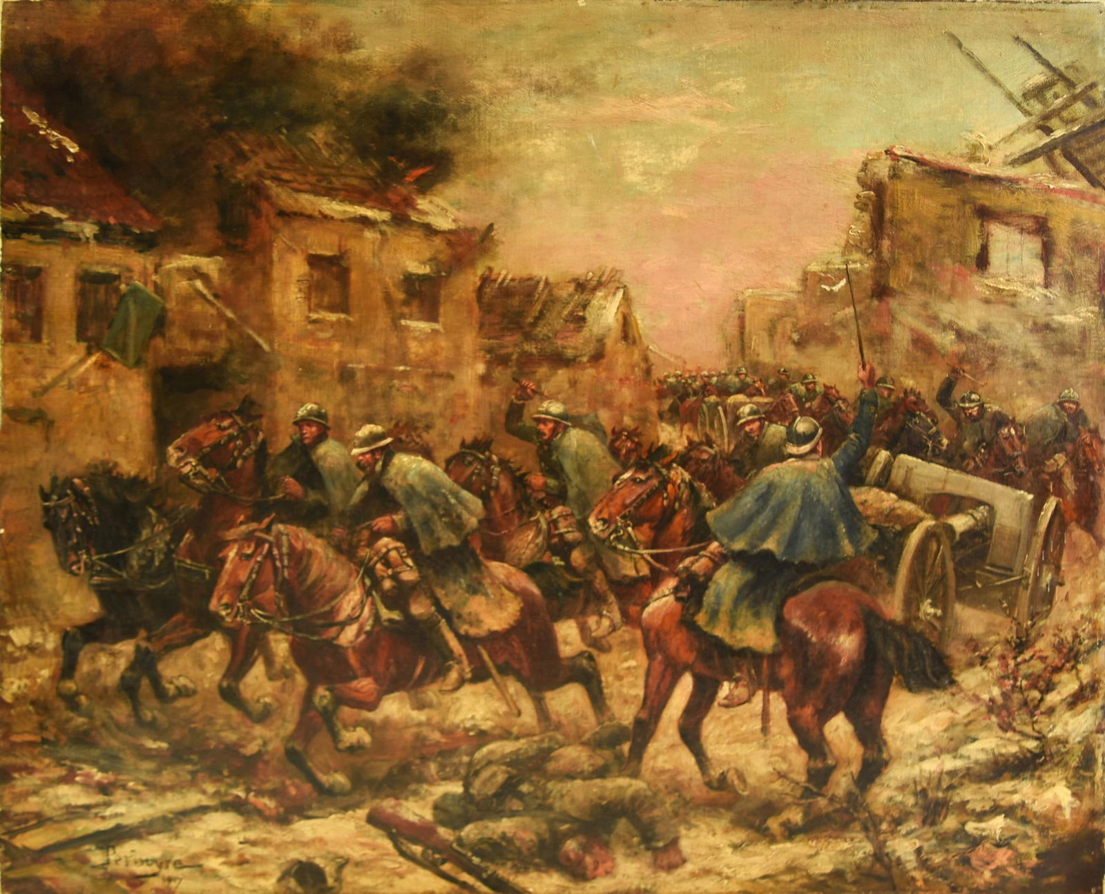 Paul Emile Leon Perboyre BATTAGLIA, 1917: Paul Emile Leon PerboyreBATTAGLIA, 1917olio su tela, cm 54,5x65firma e data