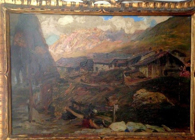 ALBERTO FALCHETTI (1878-1951) Sole Sul Monte Rosa (1 of 7)