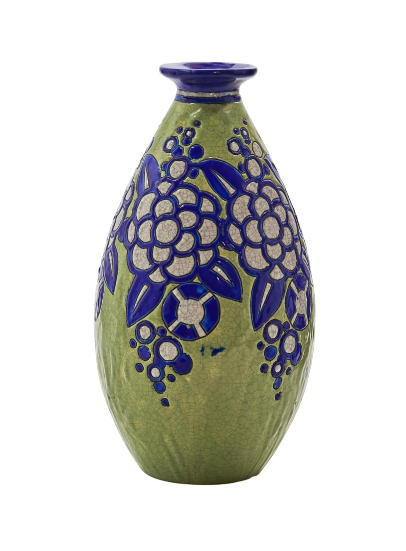 CHARLES CATTEAU for BOCH La Louviere Vase " Fleur" 1930 (1 of 6)