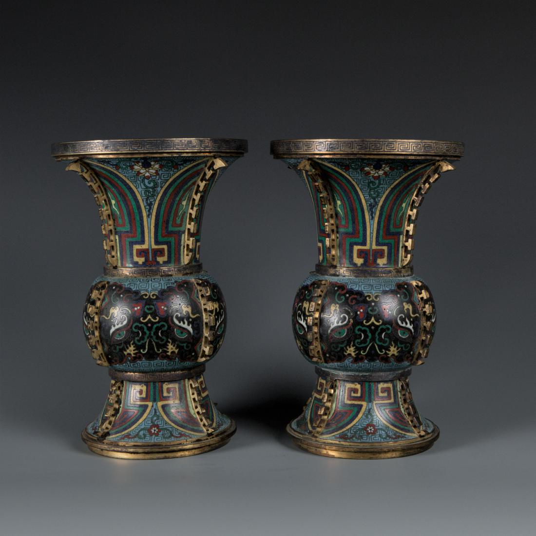 Pair Cloisonne Vase (1 of 10)