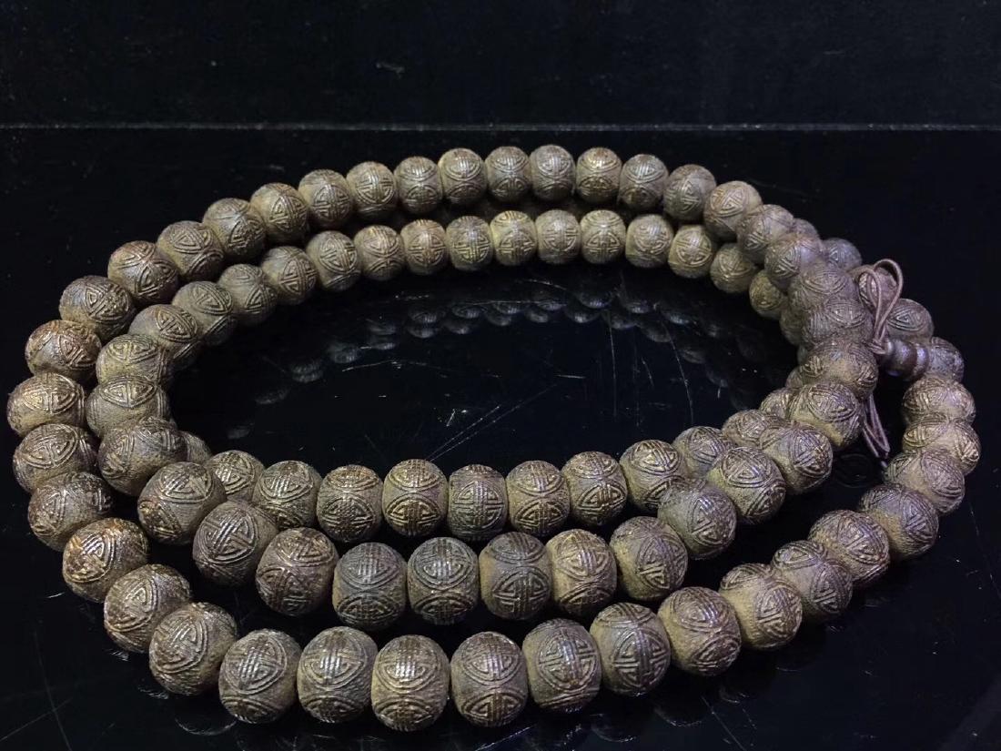 Carved Wood Rosary Prayer 108 Beads (1 of 9)