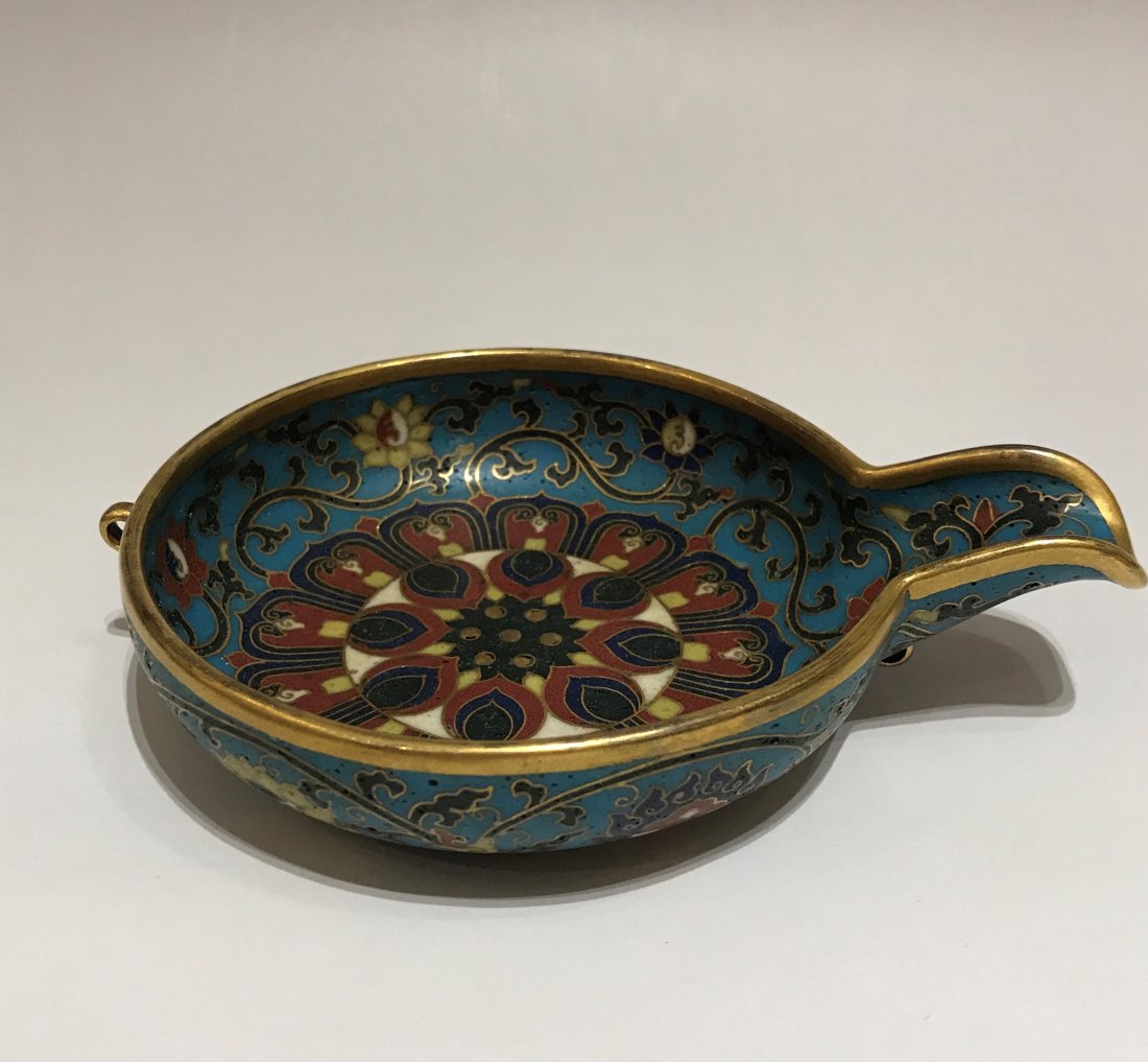 Chinese Cloisonne Enamel Bronze Pot With Mark (1 of 7)