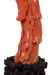 FINE CORAL FIGURE OF A LADY WITH A FLOWER BASKET - 10