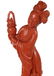 FINE CORAL FIGURE OF A LADY WITH A FLOWER BASKET - 2