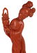 FINE CORAL FIGURE OF A LADY WITH A FLOWER BASKET - 8