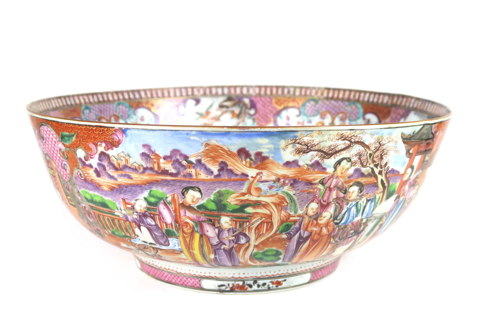 18TH C. CHINESE EXPORT PORCELAIN PUNCH BOWL (1 of 12)