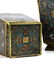 PAIR OF CLOISONNE ENAMEL SQUARE VASES, QIANLONG MARK - 9