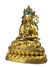 INSCRIBED & GEM-INLAID GILT BRONZE FIGURE OF AMITAYUS - 12