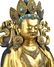 INSCRIBED & GEM-INLAID GILT BRONZE FIGURE OF AMITAYUS - 8