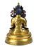 INSCRIBED & GEM-INLAID GILT BRONZE FIGURE OF AMITAYUS - 9