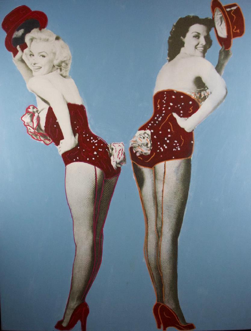 Steve Kaufman - Marilyn Monroe & Jane Russell (1 of 3)