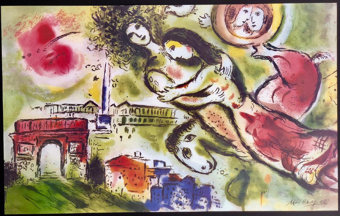 MARC CHAGALL: "Romeo & Juliet" - Interpretation - Offset Lithograph - Facsimile Signature