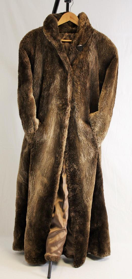 Full length Beaver fur coat, 120cm in length.
