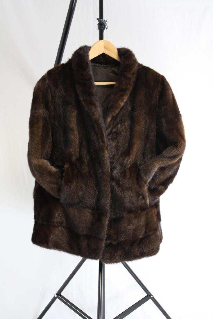 Mink Jacket, length 60cm, damage to neck at rear.: Mink Jacket, length 60cm, damage to neck at rear.