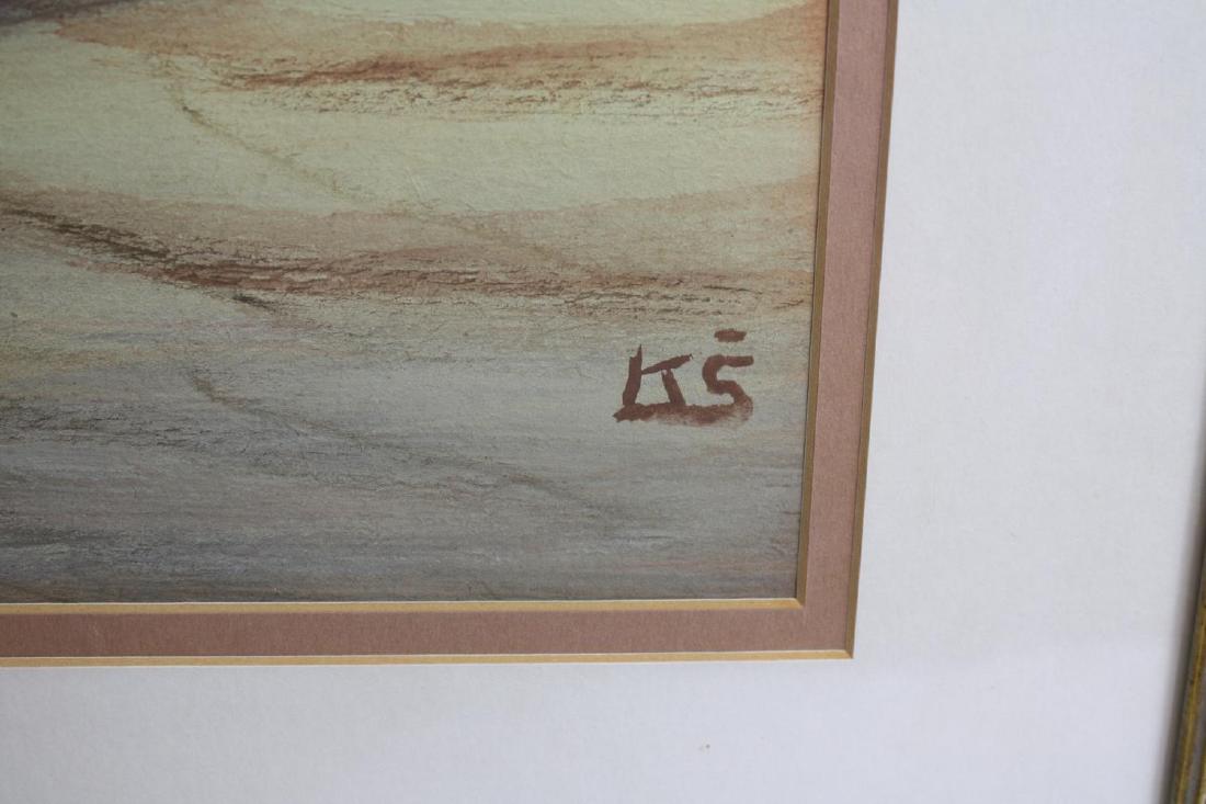Kazys Simonis (1887 - 1978 Lithuanian) Tempera,: Kazys Simonis (1887 - 1978 Lithuanian) Tempera, 'Thirst' Signed lower left KS, 44cm H x 35cm W together with a book about the artist, inscribed and signed by the artist dated 1966.