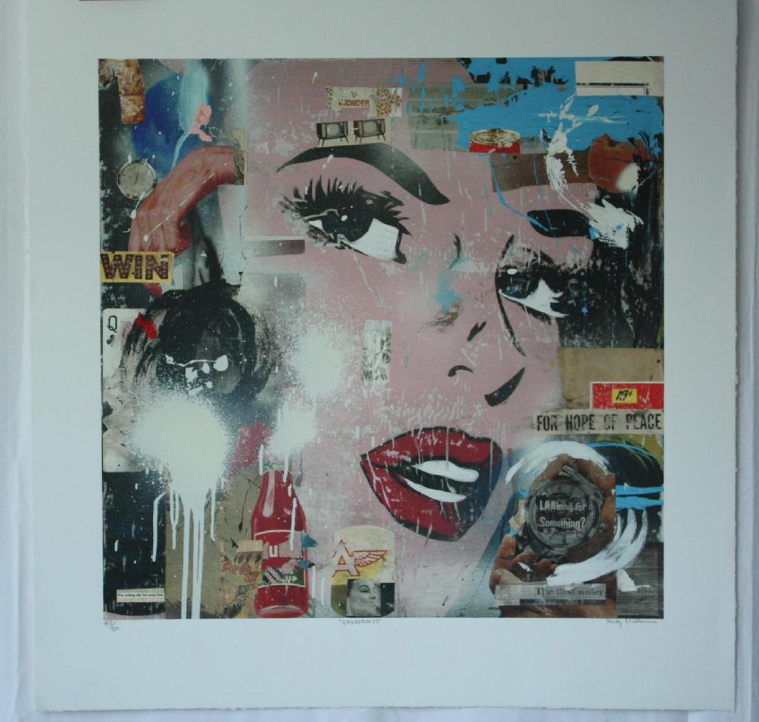 'Crossroads' Greg Miller, Signed Limited Edition: 'Crossroads' Greg Miller, Signed Limited Edition Inkjet, hand applied paint & spray paint with a silkscreened varnish finish, 43/50, 2008, Certificate of Authenticity