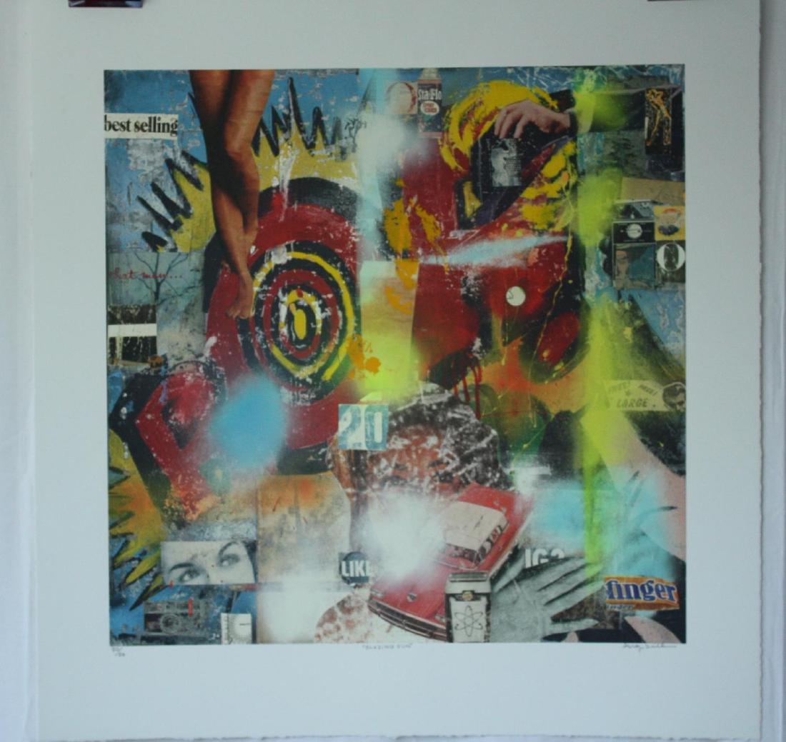 'Blazing Sun' Greg Miller, Signed Limited Edition: 'Blazing Sun' Greg Miller, Signed Limited Edition Inkjet, hand applied paint & spray paint with a silkscreened varnish finish, 30/50, 2012, Certificate of Authenticity