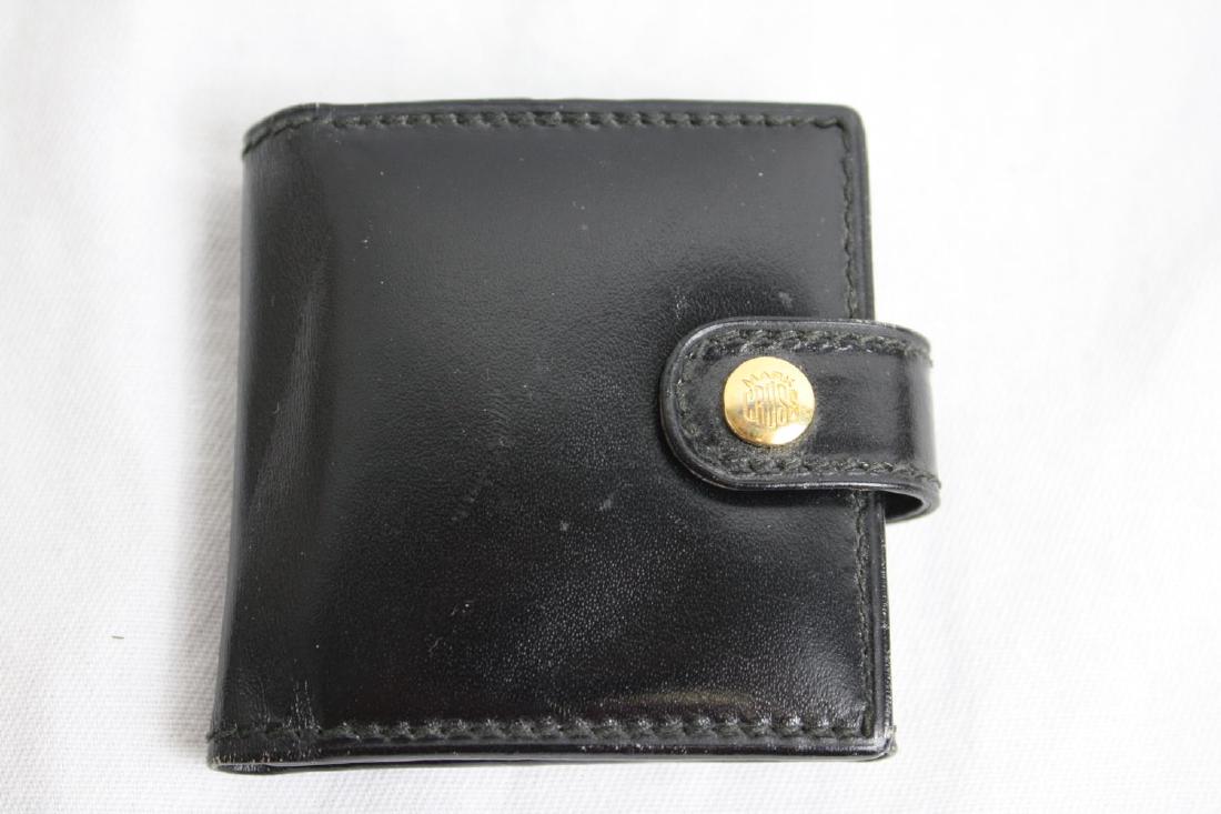 Mark Cross New York - a black leather pocket photo: Mark Cross New York - a black leather pocket photo wallet