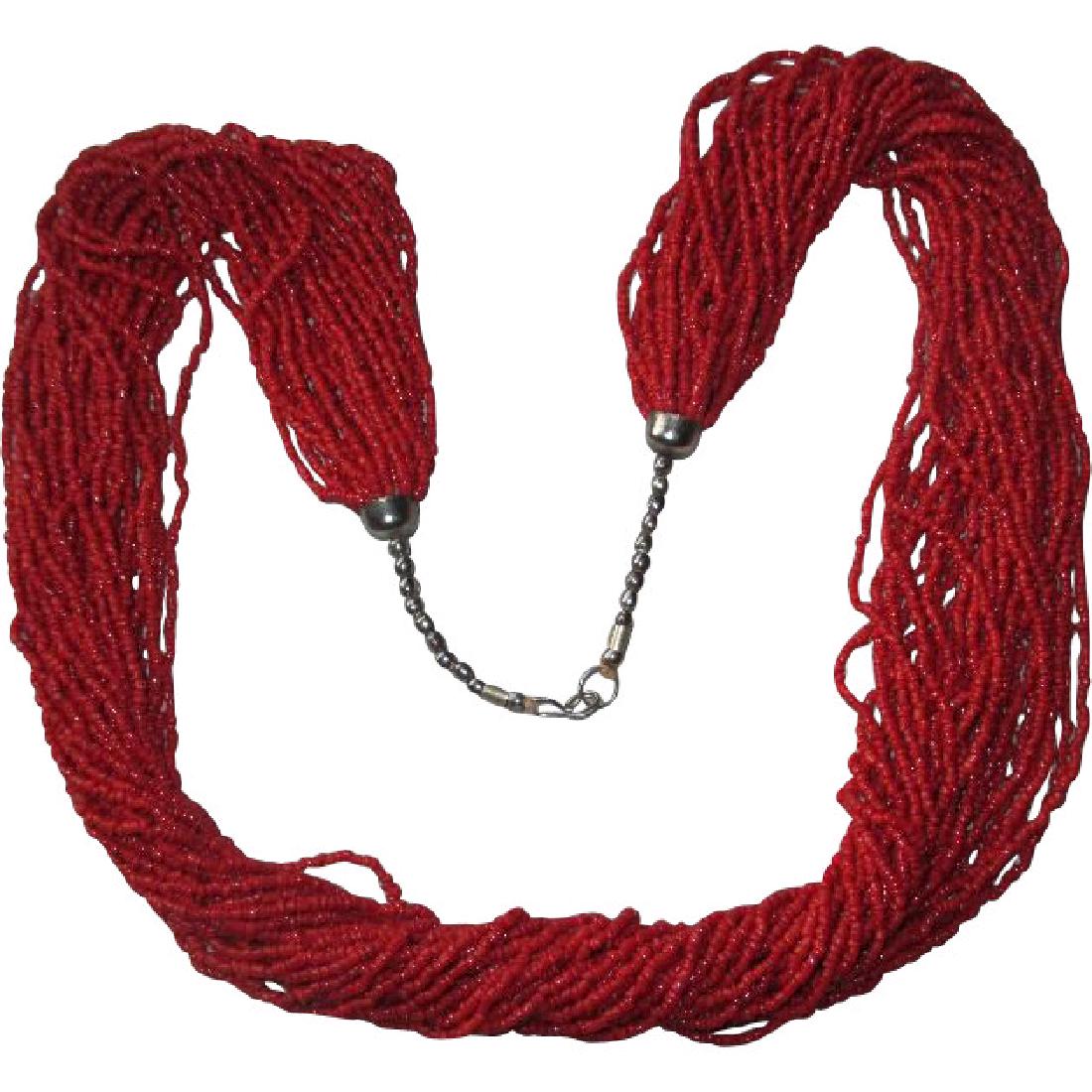 Gorgeous Multi-Strand Coral Bead Necklace (1 of 5)